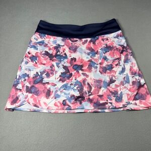 Callaway Womens Size M Opti-Dri Golf Skort Floral Watercolor Navy Pink Skirt